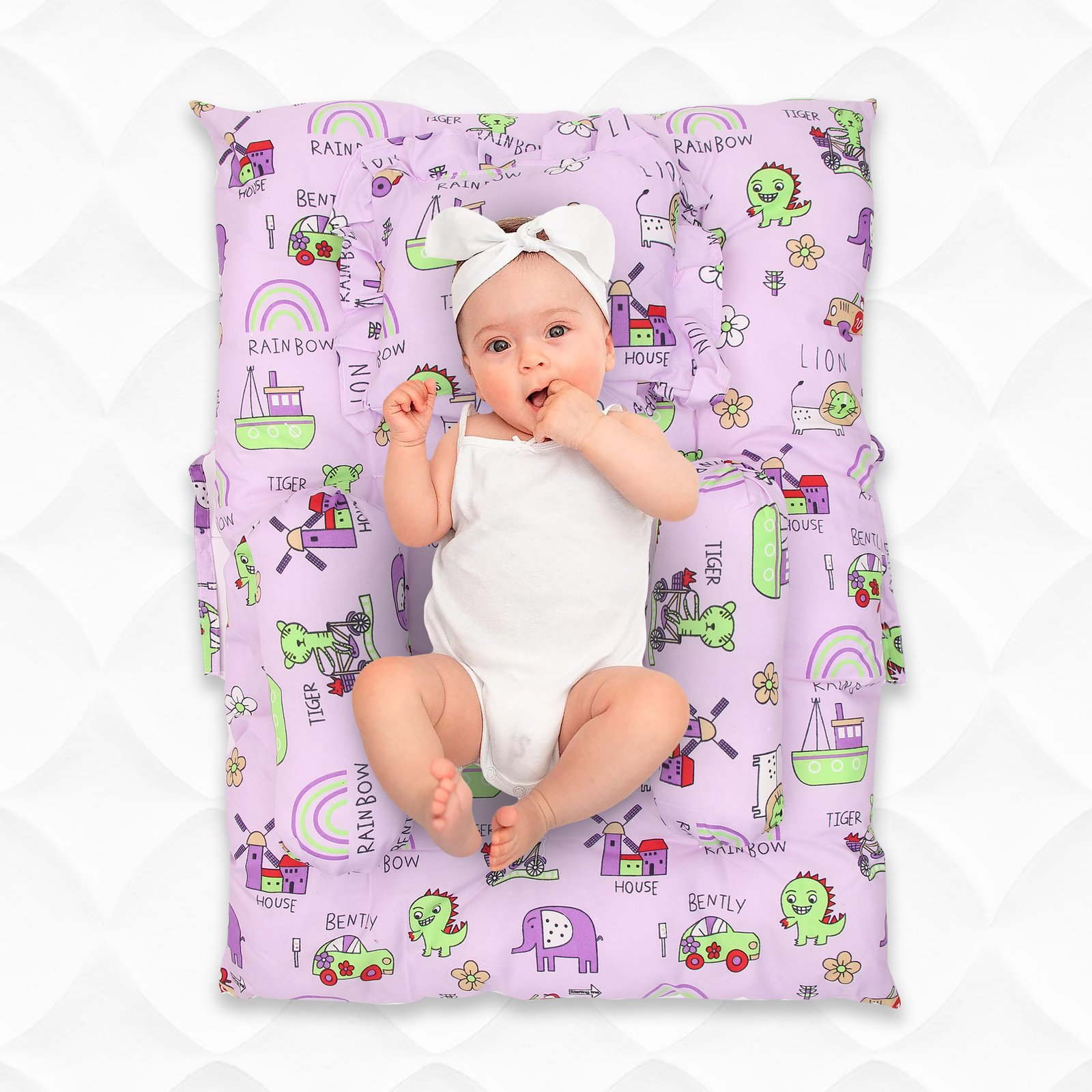 Bedding Set Large with Side pillows and head pillow Purple code:NBE