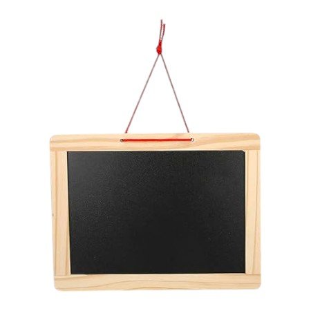 Wooden slate Board one Side of Chalk Board & Other Side White Plane Marker Board with Alphabet