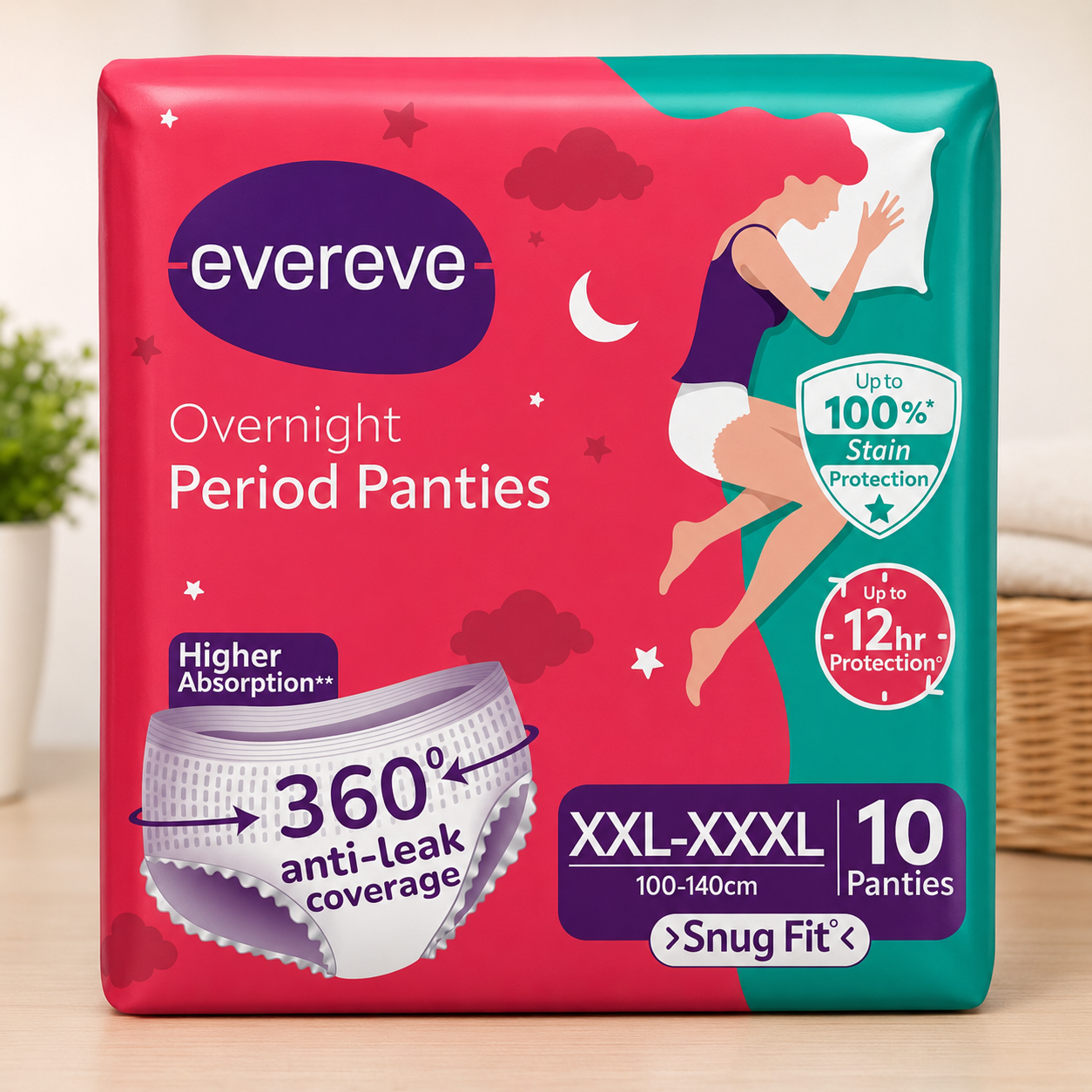 evereve overnight period panties xxl-xxxl 10 pads buy 1 get 1