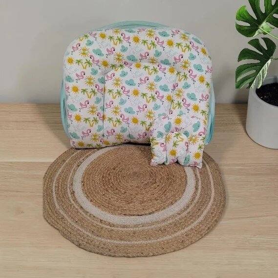 Large Muslin Net Bed for Babies | Soft Cotton Baby Bedding with Mosquito Net- Pink Flamingos Code:NBE