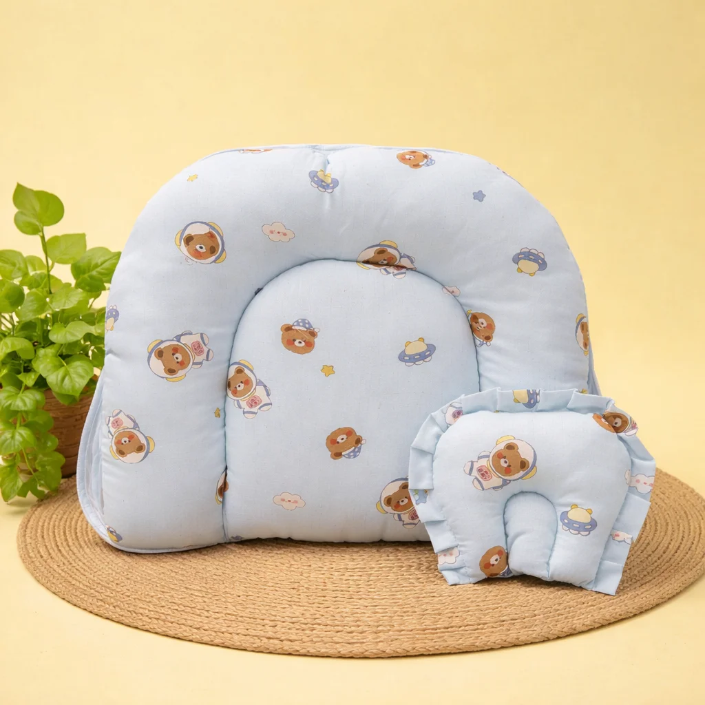 Extra Large Muslin Net Bed for Babies | Soft Cotton Baby Bedding with Mosquito Net-BLUE PANDACODE:NBE