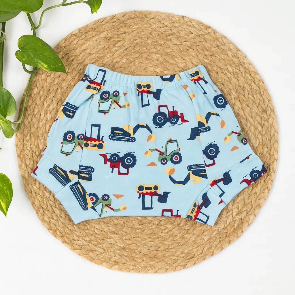 Soft Cotton Padded Underwear for Babies | Washable Training Panty-Blue Truck code: nbe, diaper,Knit