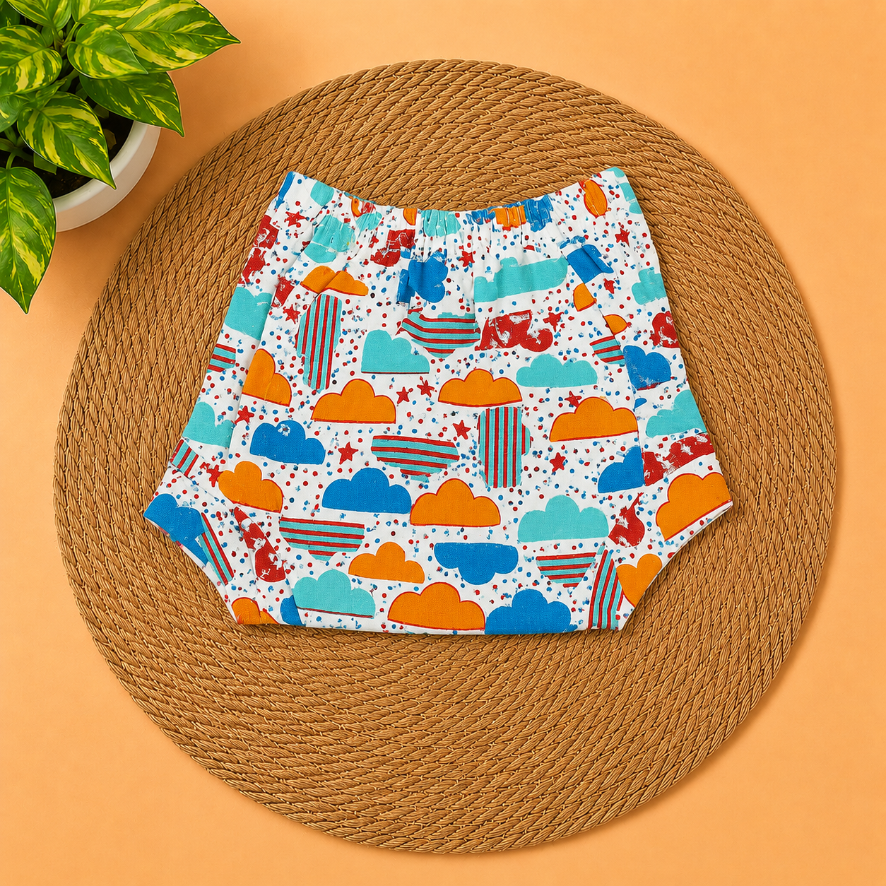 Soft Cotton Padded Underwear for Babies | Washable Training Panty-Multi Prints code: nbe, diaper,Knit