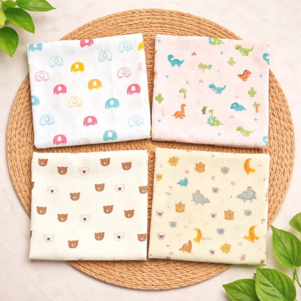 Colour Printed Muslin Bath Towel 70x70Cm /cute assorted prints/NBE,MUSLIN