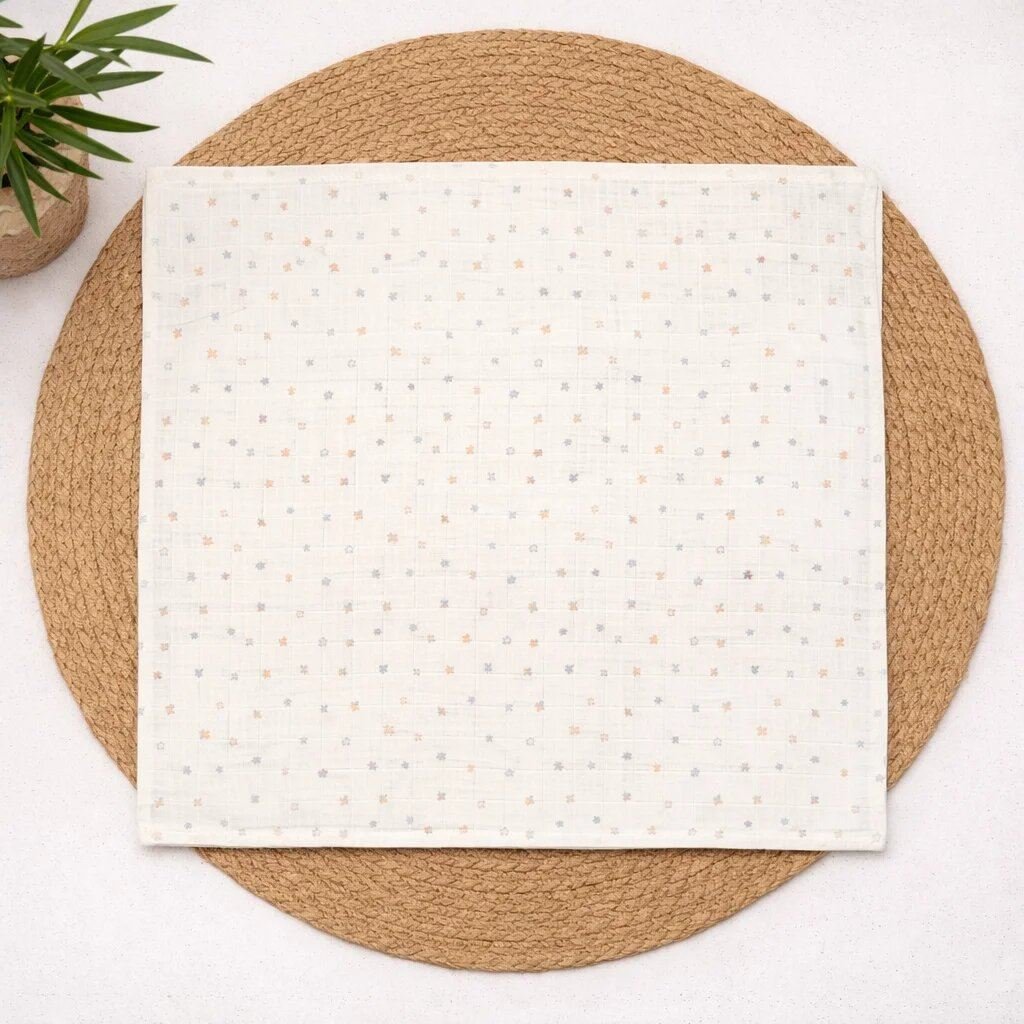 Soft Crinkled Muslin Baby Bath Towel | Newborn Towel-Multi Stars code:NBE