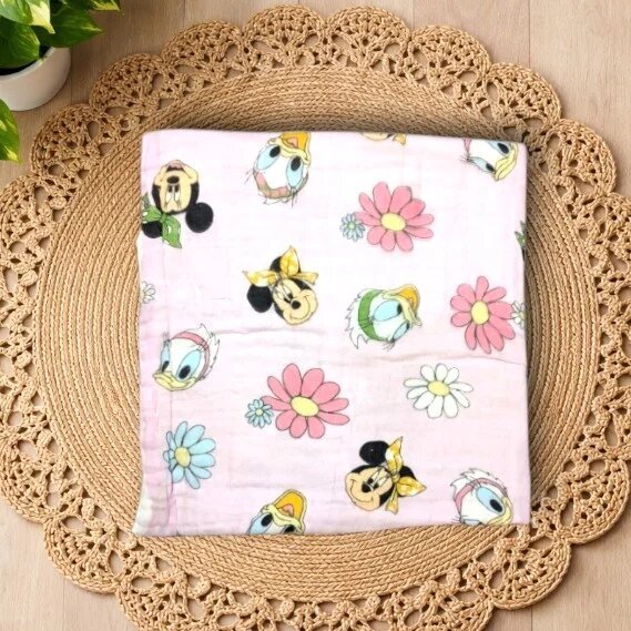 Soft 4 Layer Crinkled Muslin Baby Bath Towel for baby-MICKY MOUSE code:NBE