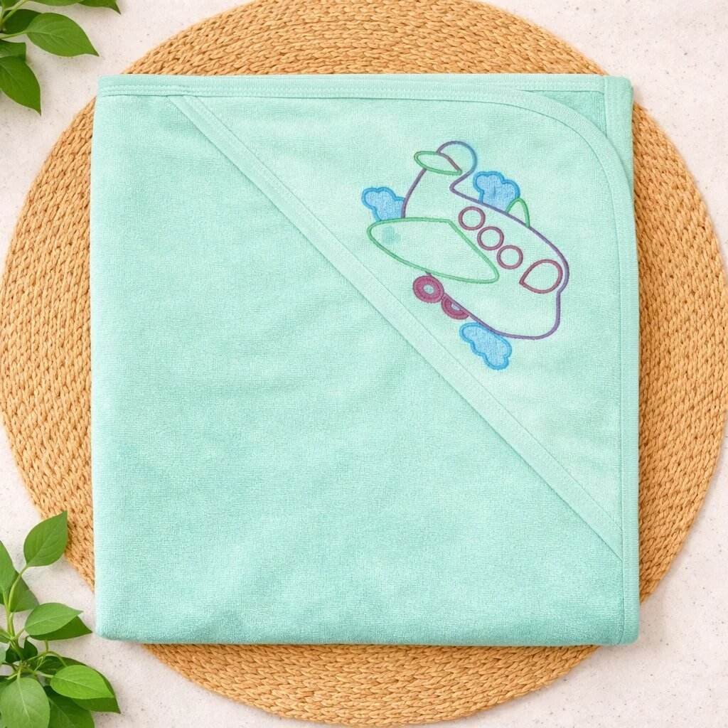 Double Layer Terry Hooded Baby Towel -Green Airoplan code:NBE,Knit