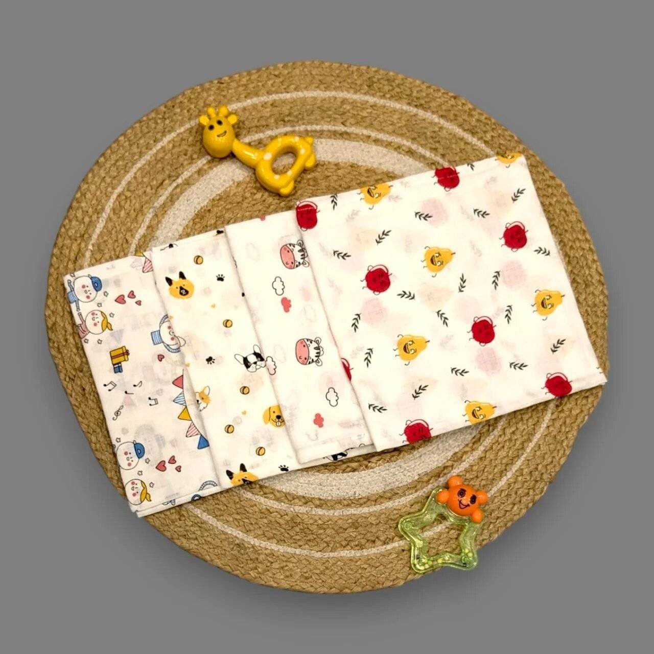 Premium Muslin Swaddle Cloth – Soft, Breathable, and Comfortable Pure Cotton material for babies code:NBE,Combo