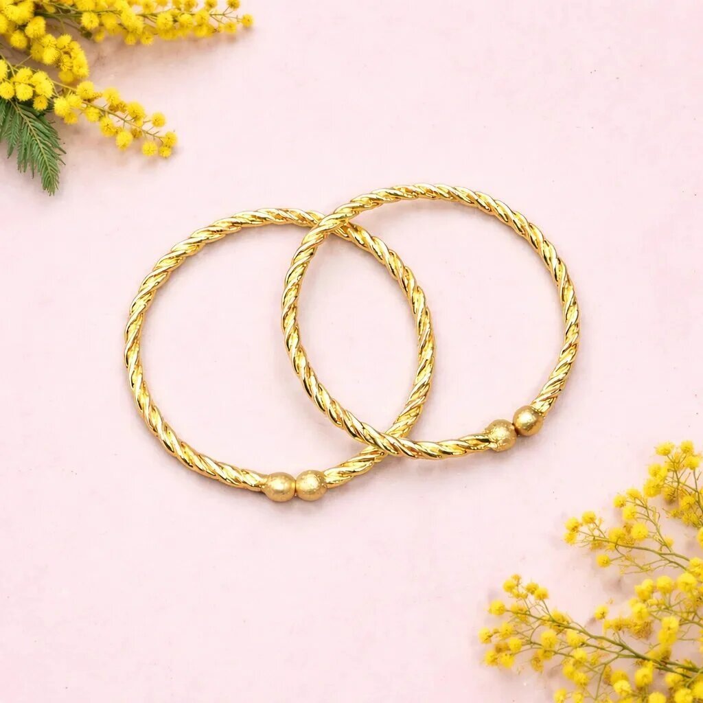 Baby Metal Thandai Anklet for Newborn | Traditional Baby Jewelry code:NBE