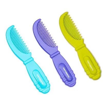 Buddsbuddy BPA Free  Premium Soft Bristle New Born Baby Soft Hair Combs Multicolor set of 2