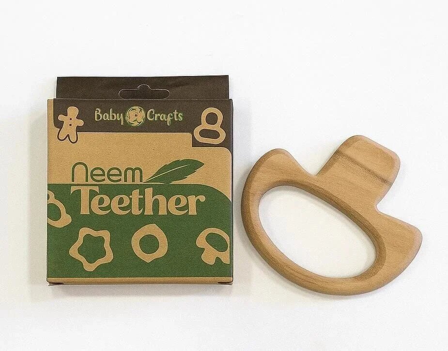 Neem Wooden Teether for Babies | Natural Eco-Friendly Baby Teething Toy