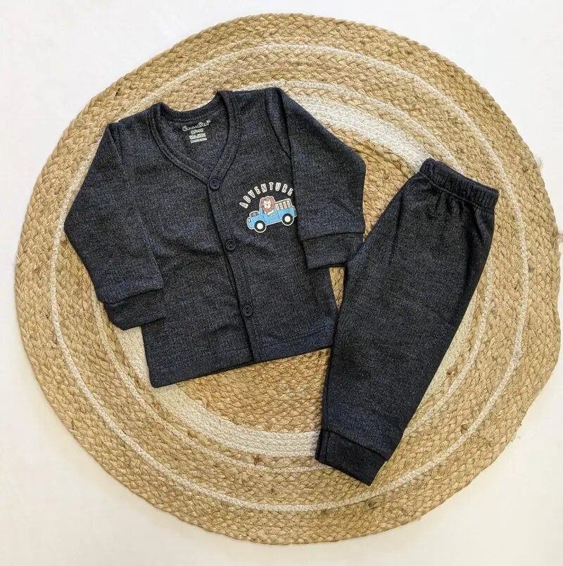 New born TO 2 Year Baby Thermal Wear 2 Piece Set Dark Colours NB to 24 Months,Knit,NBE