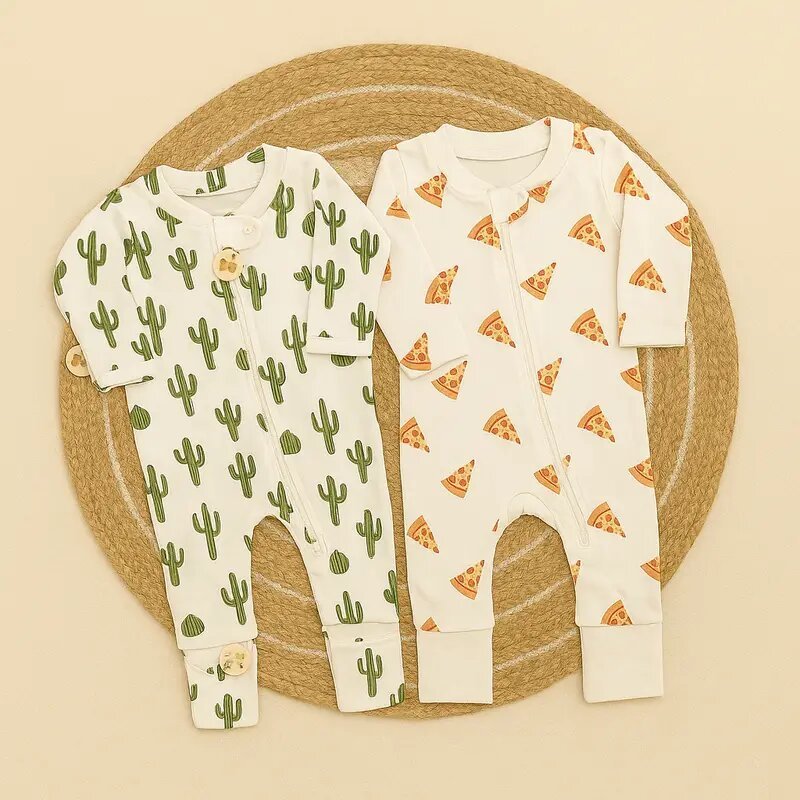 Unisex Full Sleeve Dual Zip Romper Combo Pack of 2 | Newborn to 2 Years code: NBE,Knit