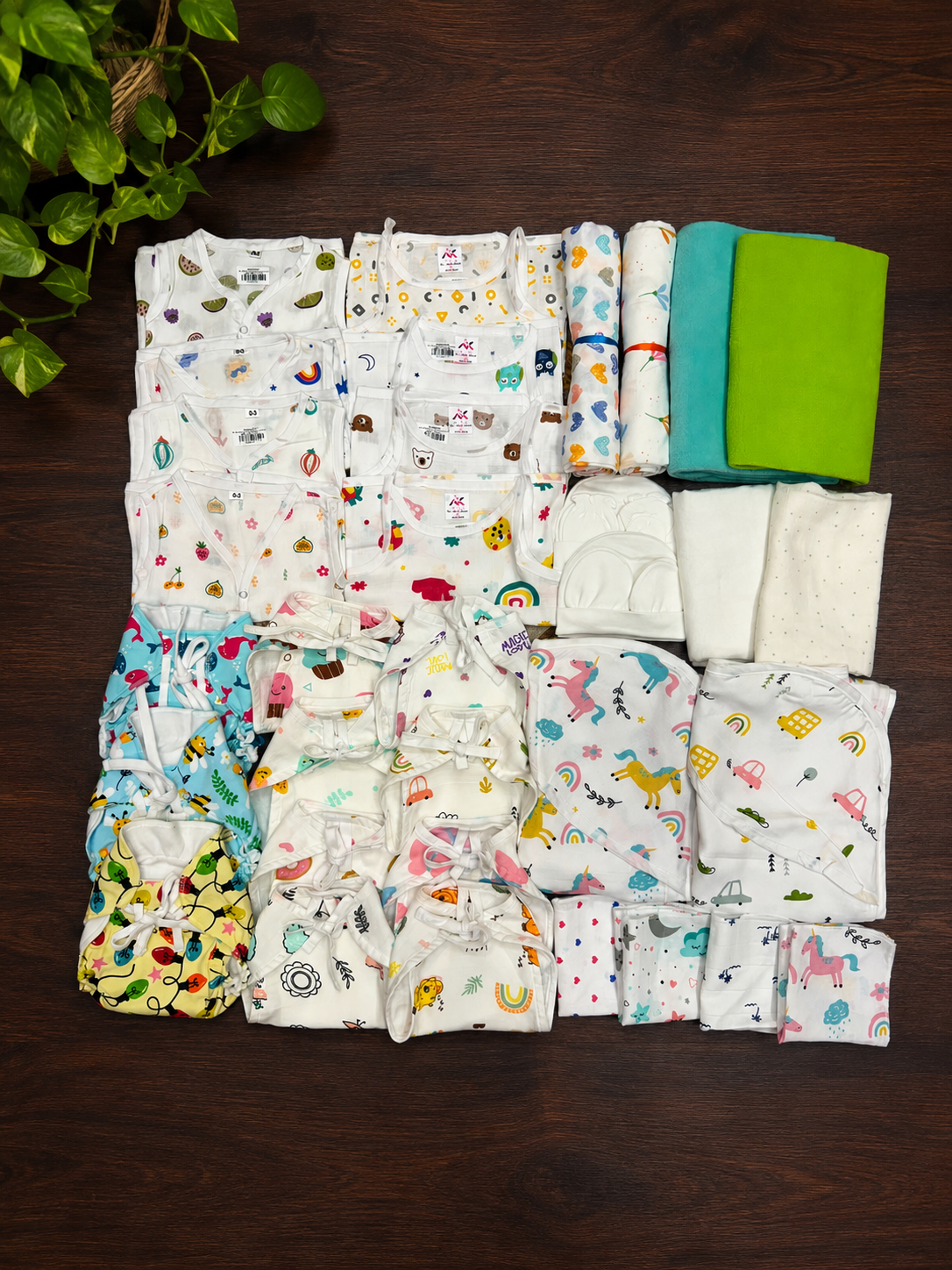 38 pcs muslin newbron hospital kit/magizhchi kit /baby essential set mkit code:nbe,combo