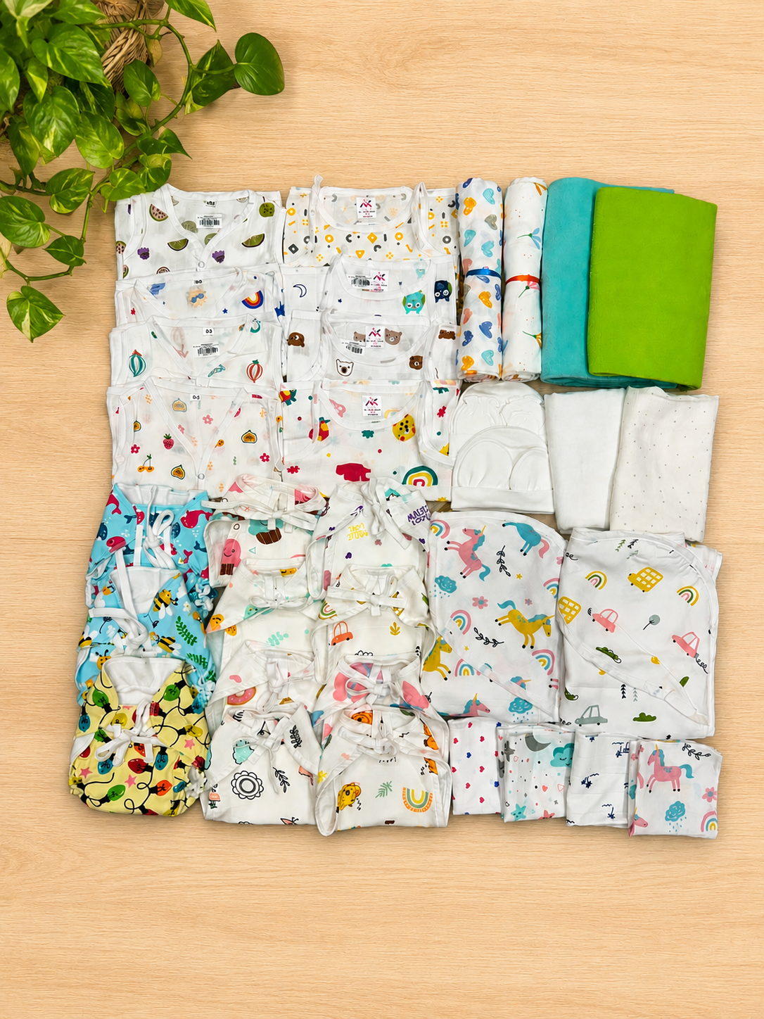 38 pcs muslin newbron hospital kit/magizhchi kit /baby essential set mkit code:nbe,combo