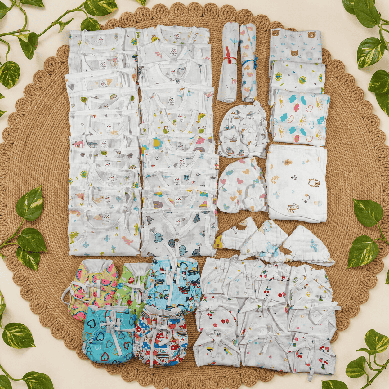 50pcs muslin newborn hospital kit/magizhchi kit /baby essential set mkit code:nbe,combo
