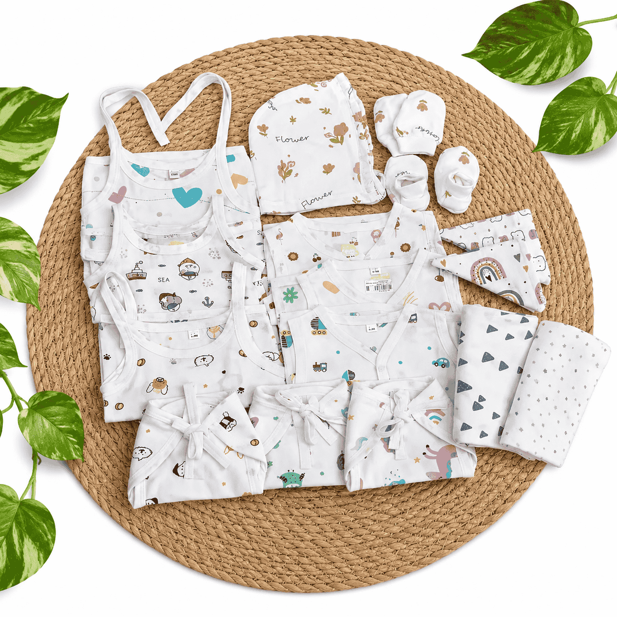 15 pcs muslin newborn hospital kit/magizhchi kit /baby essential set mkit code:nbe,combo