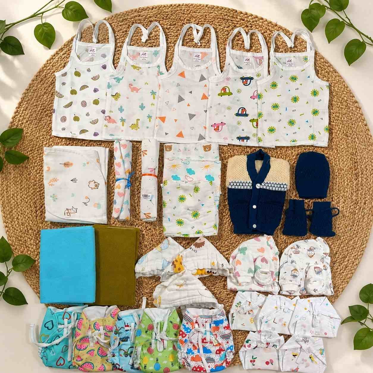 40pcs muslin newborn hospital kit/magizhchi kit /baby essential set mkit code:nbe,combo