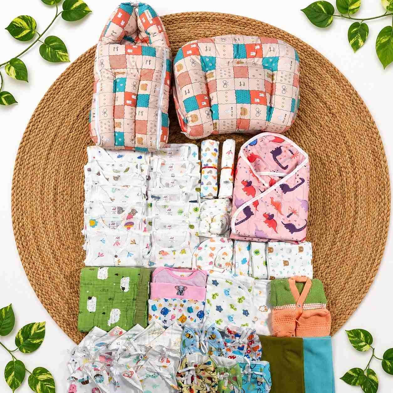 65 pcs pcs muslin newborn hospital kit/magizhchi kit /baby essential set mkit code:nbe,combo