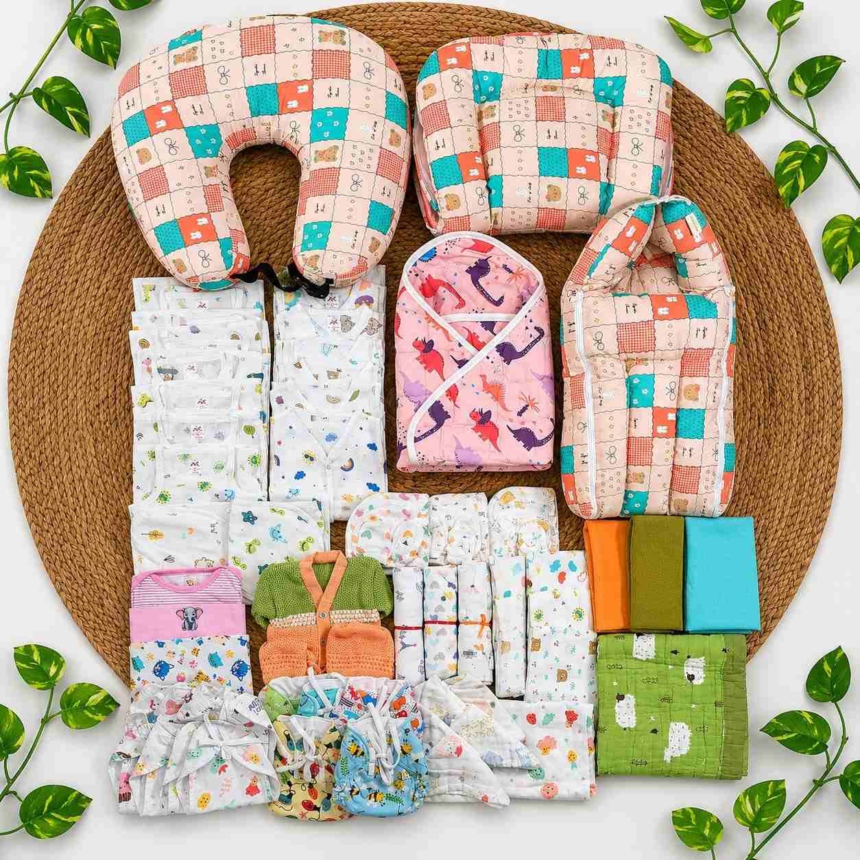 63 pcs pcs muslin newborn hospital kit/magizhchi kit /baby essential set mkit code:nbe,combo