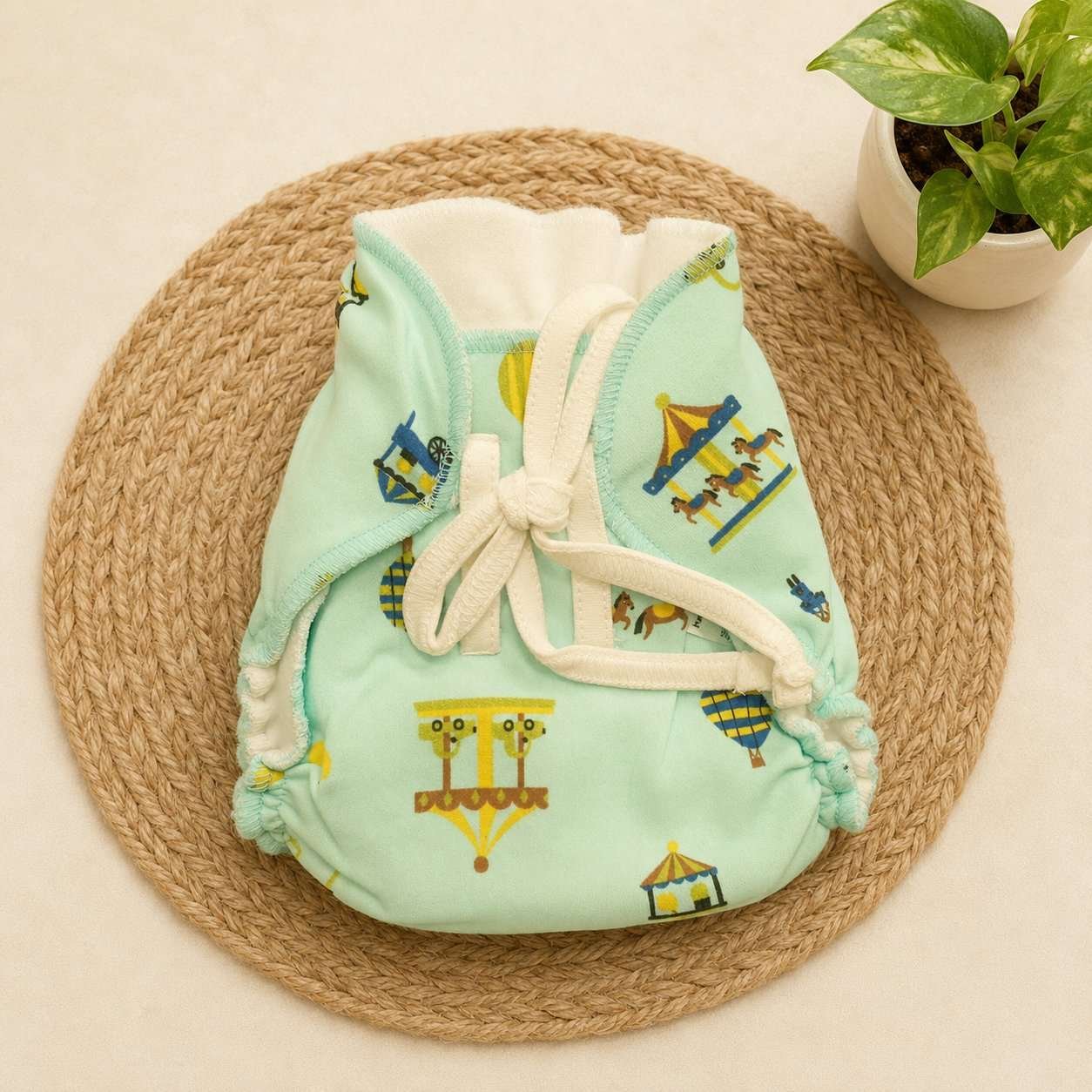 dry feel langot for newborns (0-6 months)- blue marrygo code: nbe, diaper,knit
