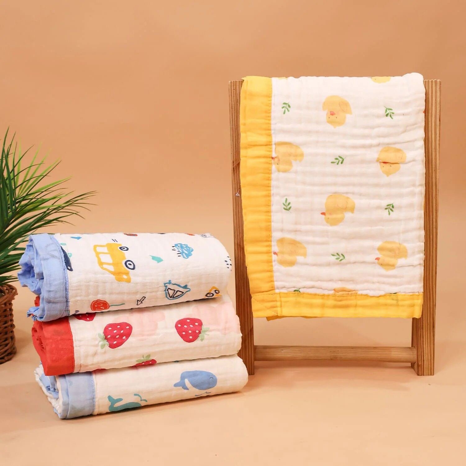 100% cotton muslin baby blanket 6 layer soft blanket muslin blanket for kids baby infants Cute Assorted Prints,NBE,MUSLIN