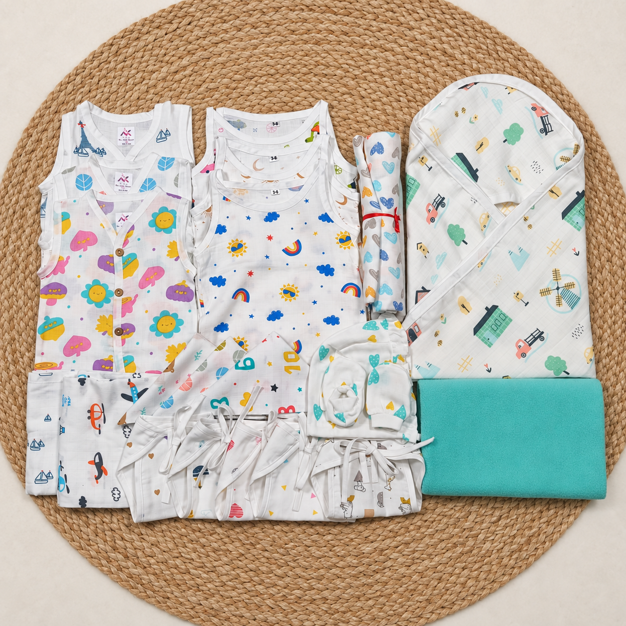 22 pcs muslin newborn hospital kit/magizhchi kit /baby essential set mkit code:nbe,combo