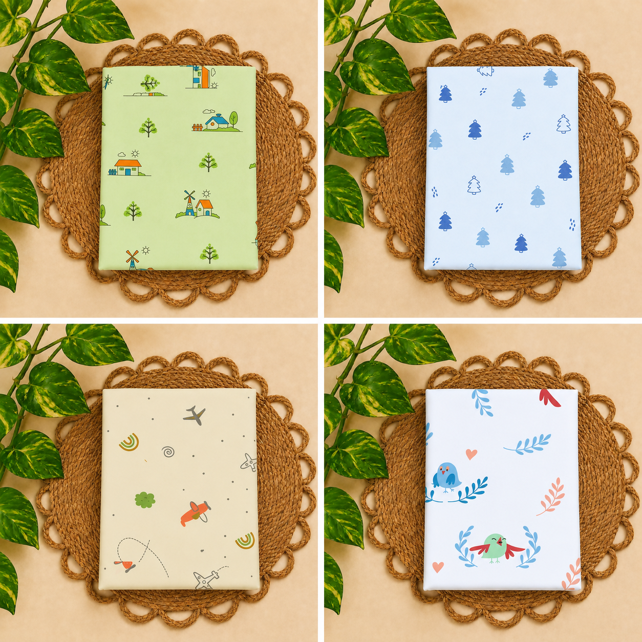 small 100% organic cotton baby mattress protector sheet 60x80cm  -code:nbe Cute Assoted Prints
