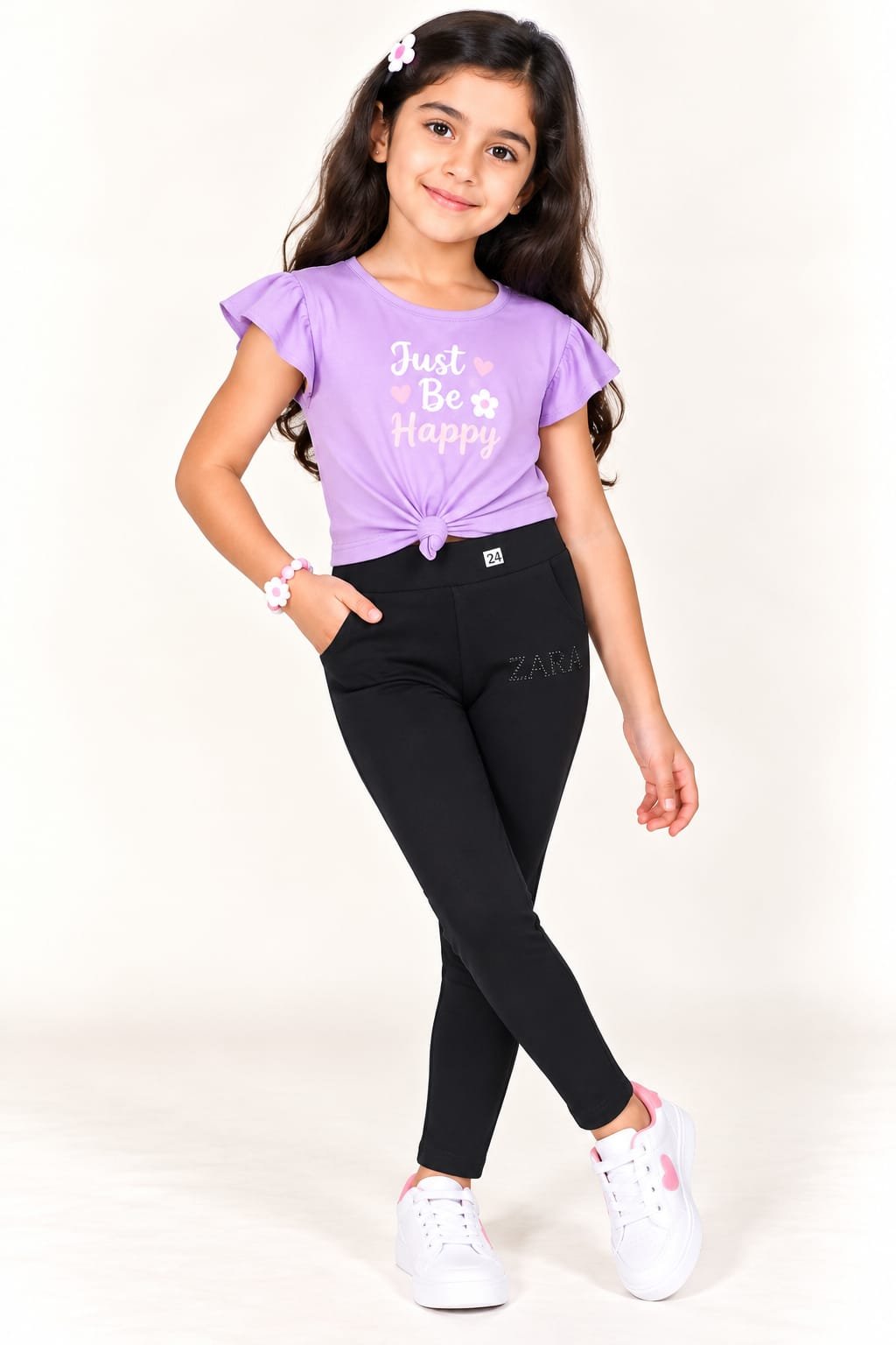 Girls Black Jeggings | Stretchable Kids Casual Pants
