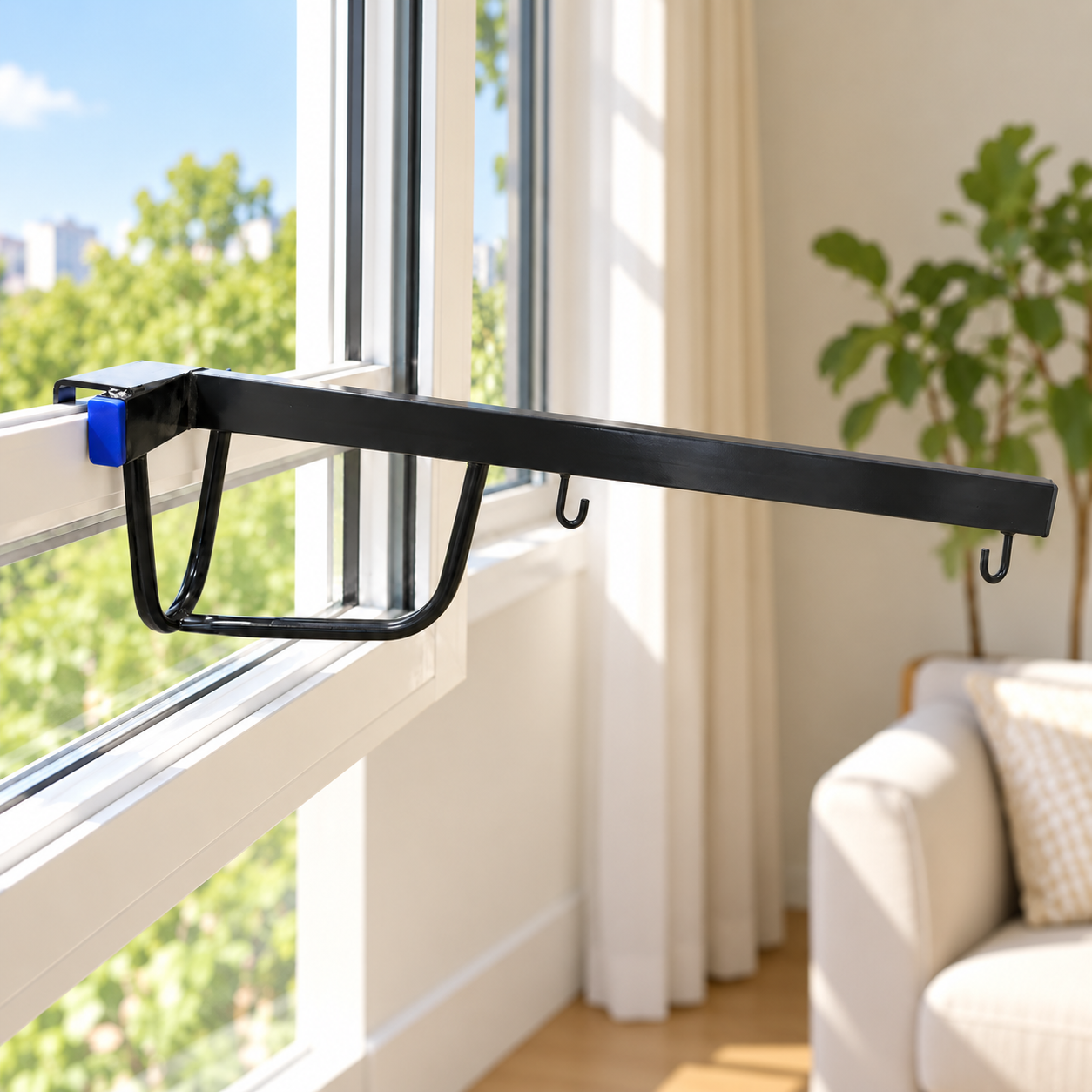 Black Window Cradle Hanger for Baby Jhula, 26 Inch