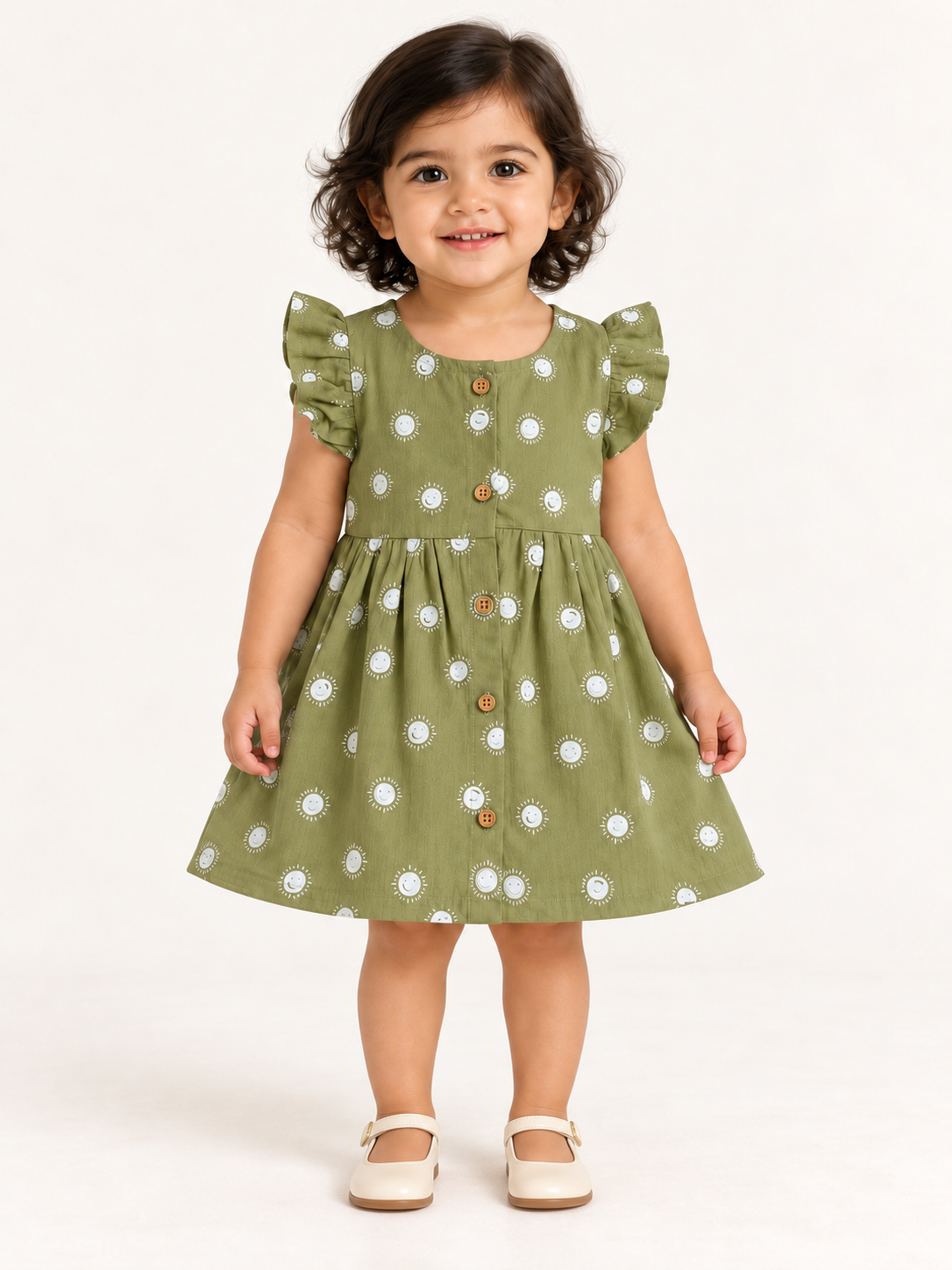 Baby Girls Crinkled Muslin Printed Frock – Cute Assorted Colours & Prints